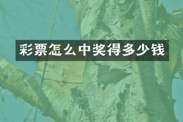 彩票怎么中奖得多少钱