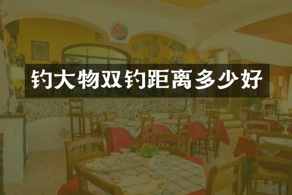 钓大物双钓距离多少好