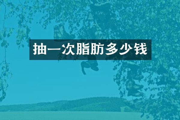 抽一次脂肪多少钱