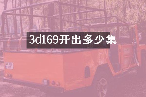 3d169开出多少集