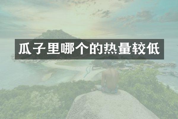 瓜子里哪个的热量较低