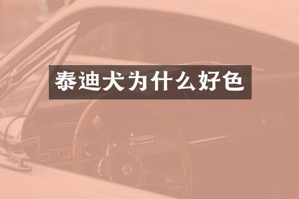 泰迪犬为什么好色