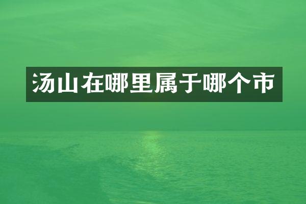 汤山在哪里属于哪个市
