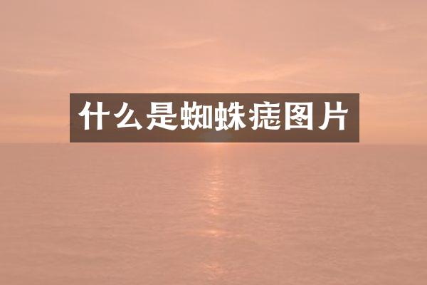 什么是蜘蛛痣图片