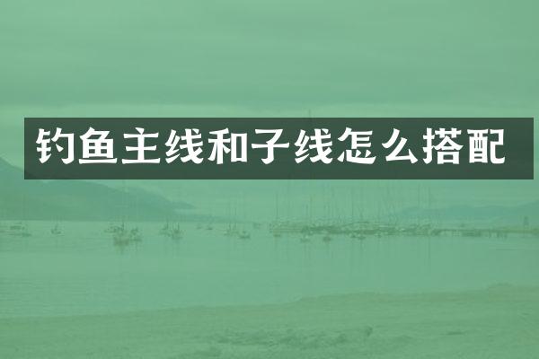 钓鱼主线和子线怎么搭配
