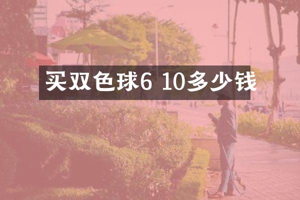 买双色球6 10多少钱
