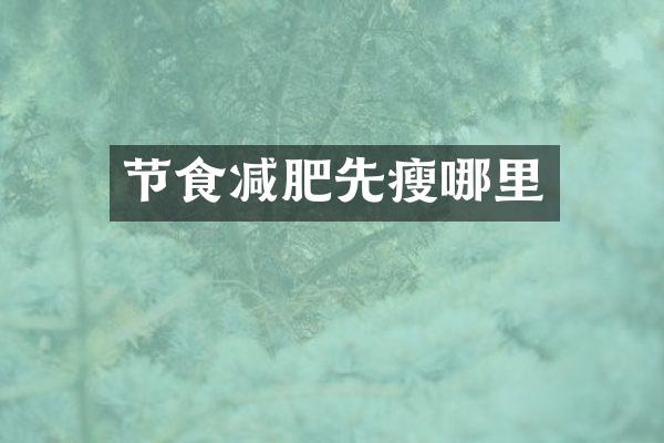 节食减肥先瘦哪里