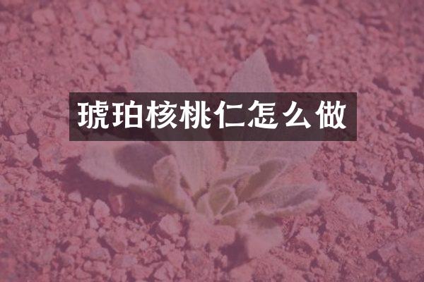 琥珀核桃仁怎么做