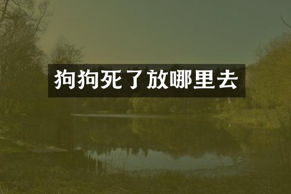 狗狗死了放哪里去