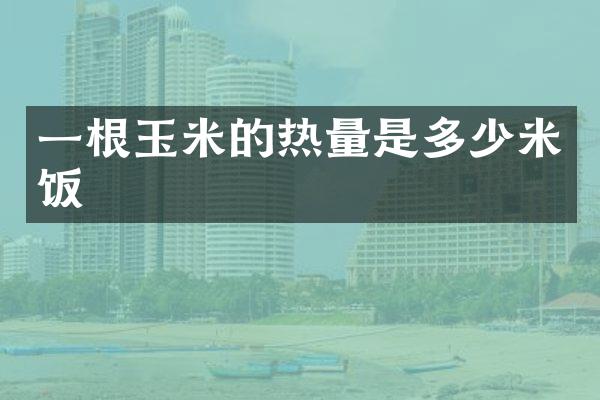 一根玉米的热量是多少米饭