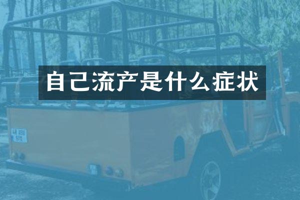 自己流产是什么症状