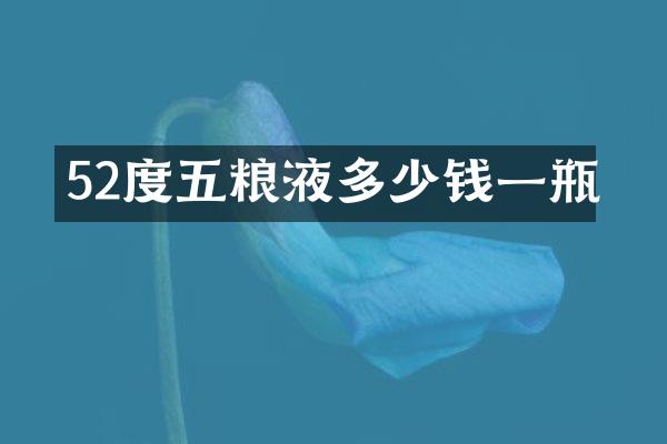 52度五粮液多少钱一瓶