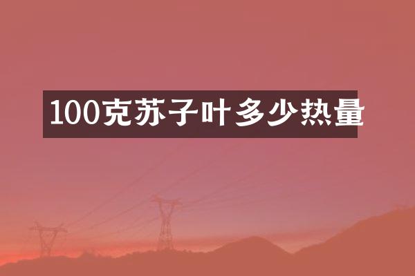 100克苏子叶多少热量