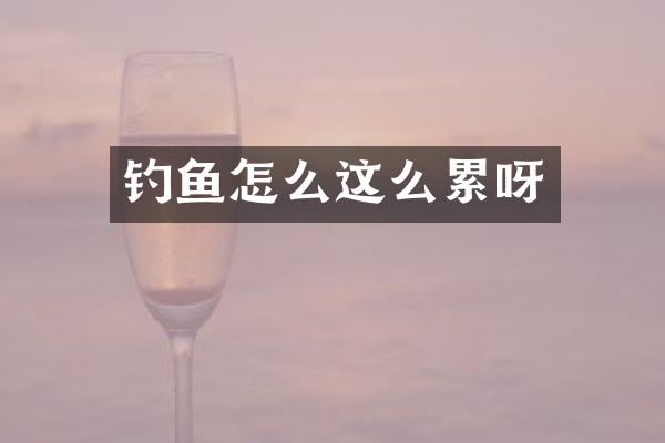 钓鱼怎么这么累呀