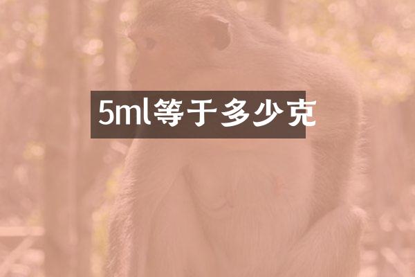 5ml等于多少克
