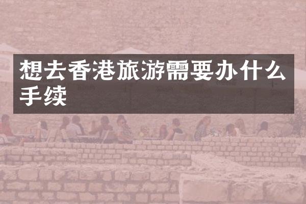 想去香港旅游需要办什么手续