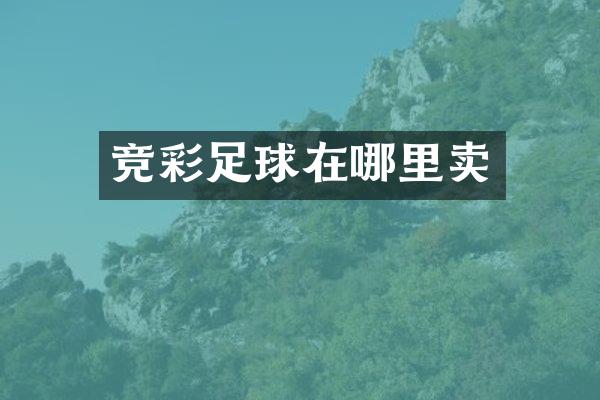 竞彩足球在哪里卖