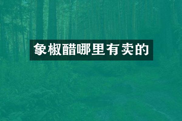 象椒醋哪里有卖的