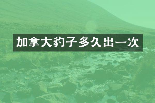 加拿大豹子多久出一次