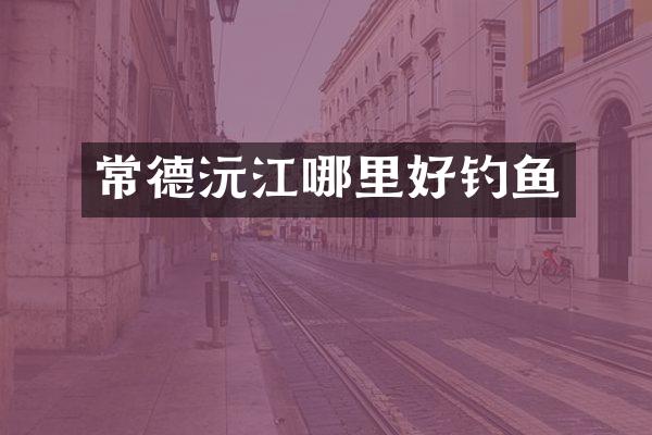 常德沅江哪里好钓鱼