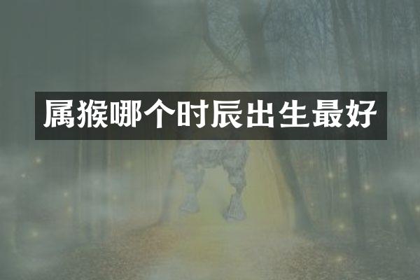 属猴哪个时辰出生最好