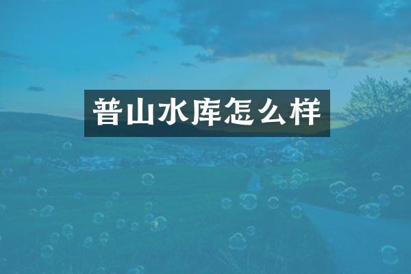 普山水库怎么样
