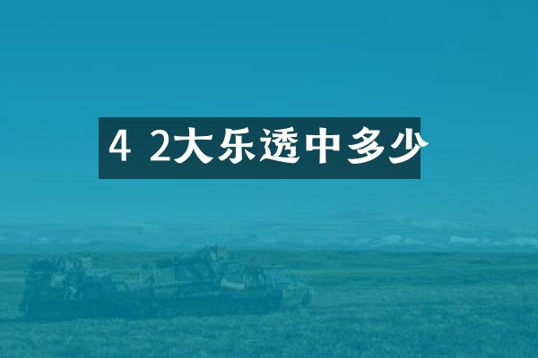 4 2大中多少