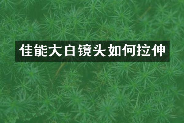 佳能大白镜头如何拉伸