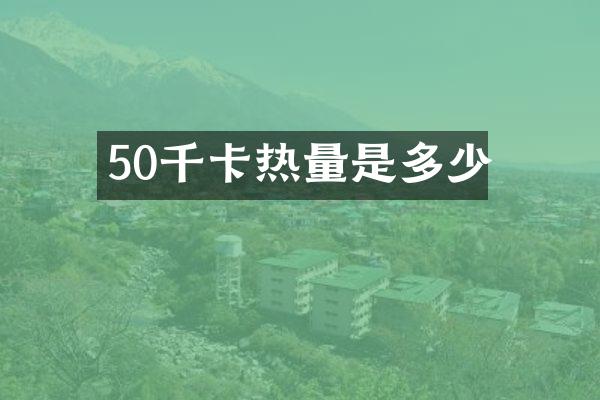 50千卡热量是多少