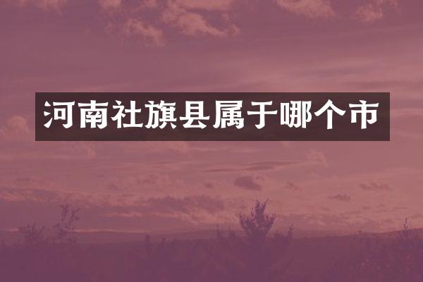 河南社旗县属于哪个市