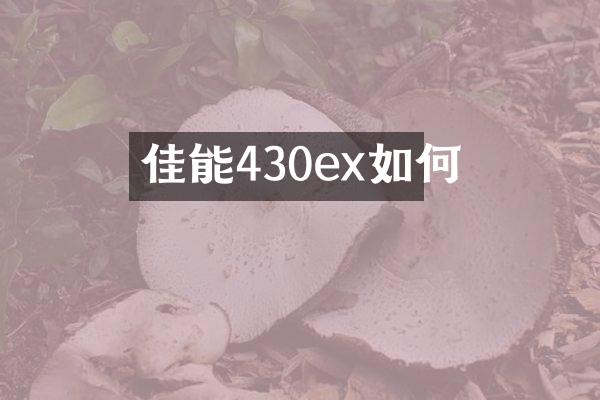 佳能430ex如何