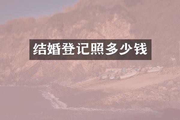 结婚登记照多少钱