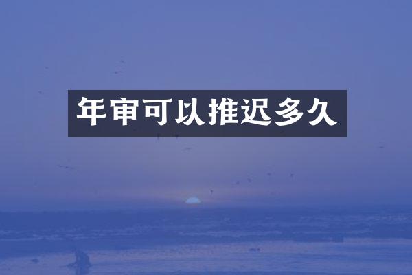 年审可以推迟多久
