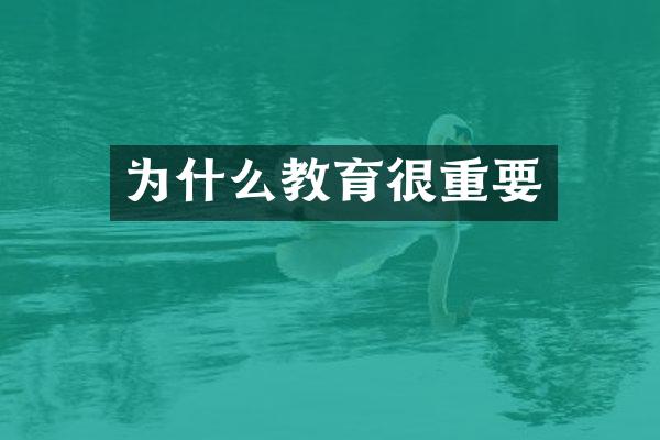 为什么教育很重要