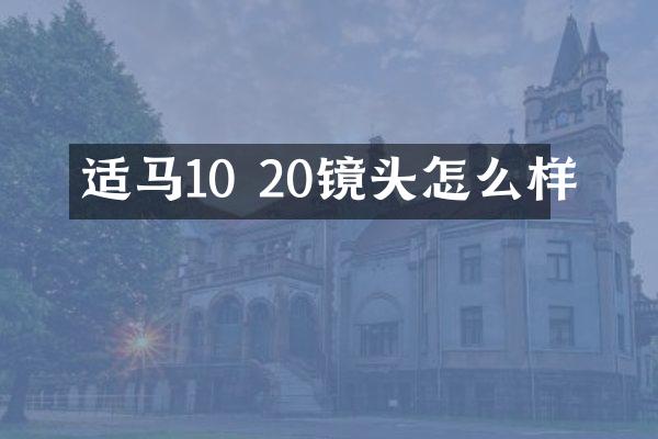 适马10 20镜头怎么样