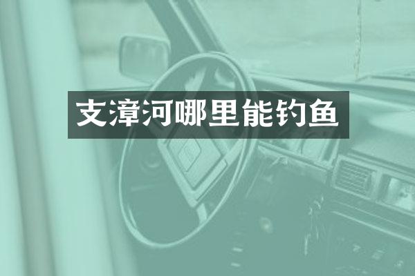 支漳河哪里能钓鱼