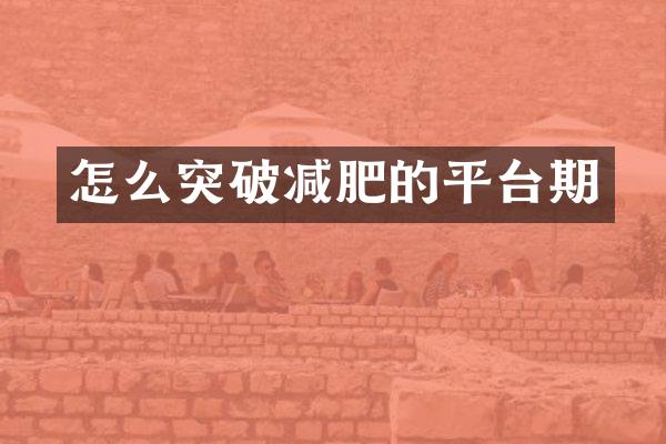 怎么突破减肥的平台期