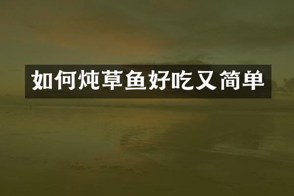 如何炖草鱼好吃又简单