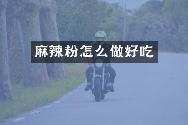 麻辣粉怎么做好吃