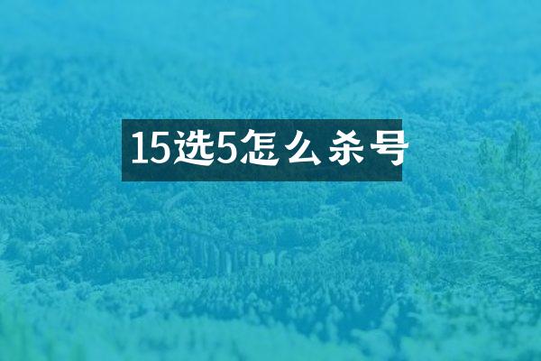 15选5怎么杀号