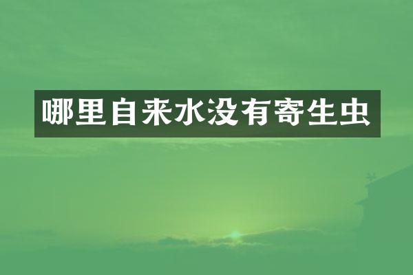 哪里自来水没有寄生虫