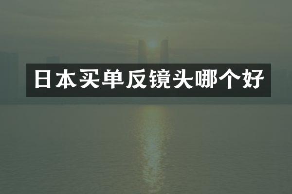 日本买单反镜头哪个好