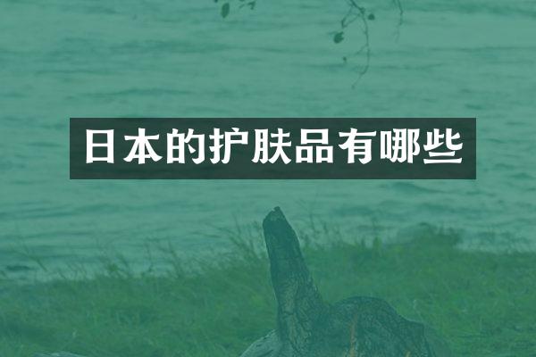 日本的护肤品有哪些