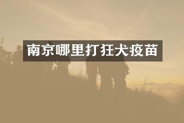 南京哪里打狂犬疫苗