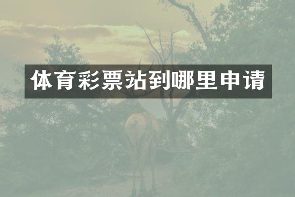 体育彩票站到哪里申请