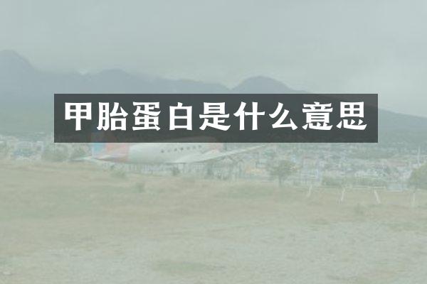 甲胎蛋白是什么意思