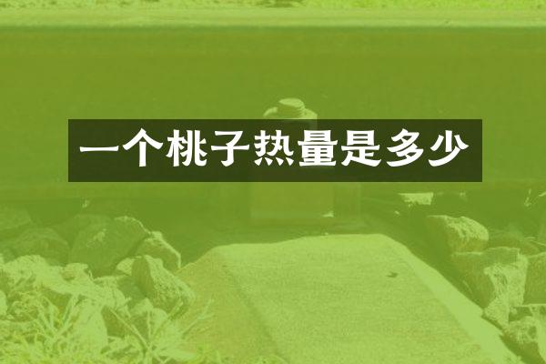 一个桃子热量是多少