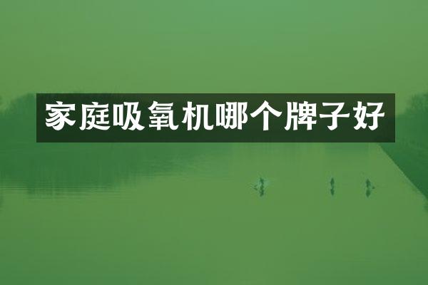 家庭吸氧机哪个牌子好