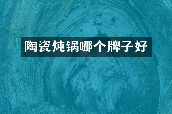 陶瓷炖锅哪个牌子好