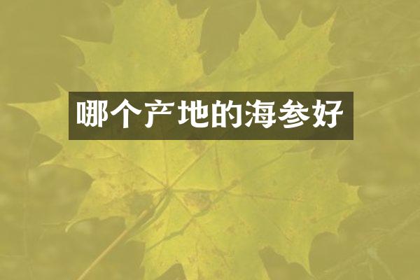 哪个产地的海参好